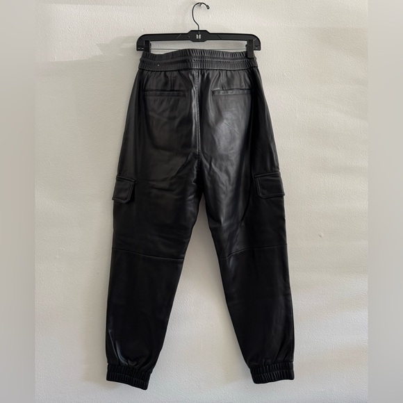 ZARA MAN - FAUX LEATHER CARGO PANTS - Picture 5 of 12